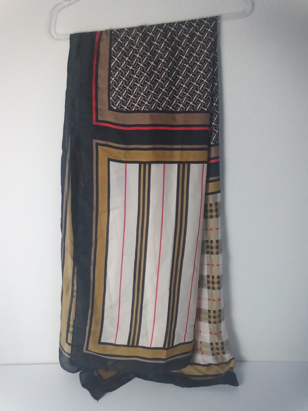 Burberry Large Mixed Print Montage Scarf